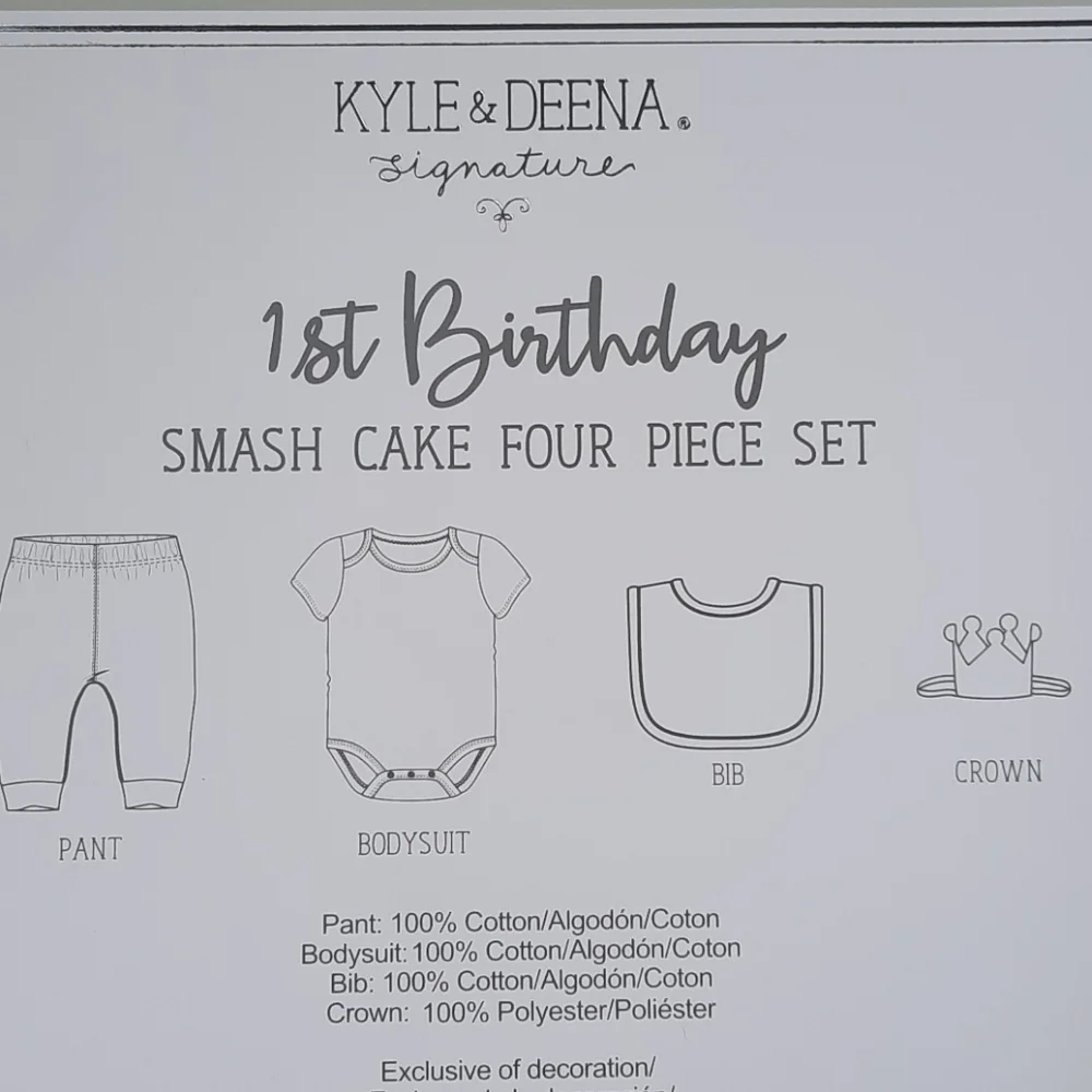 1st Birthday smash cake 4 piece set